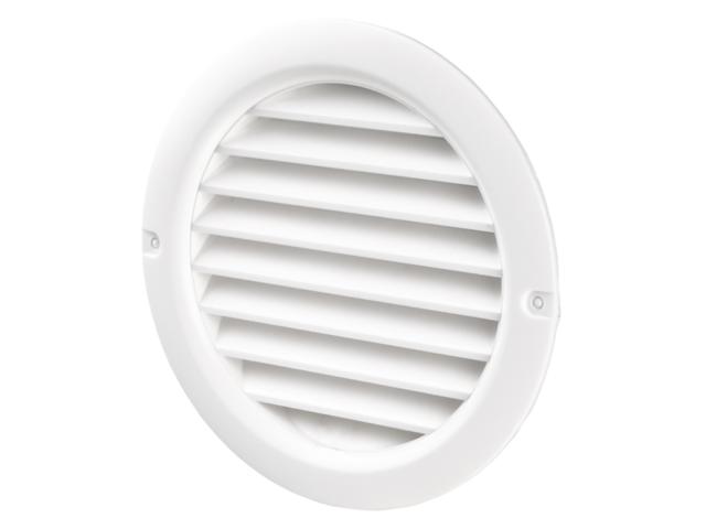 Grila circulara Vents, PVC, alb, 100 mm