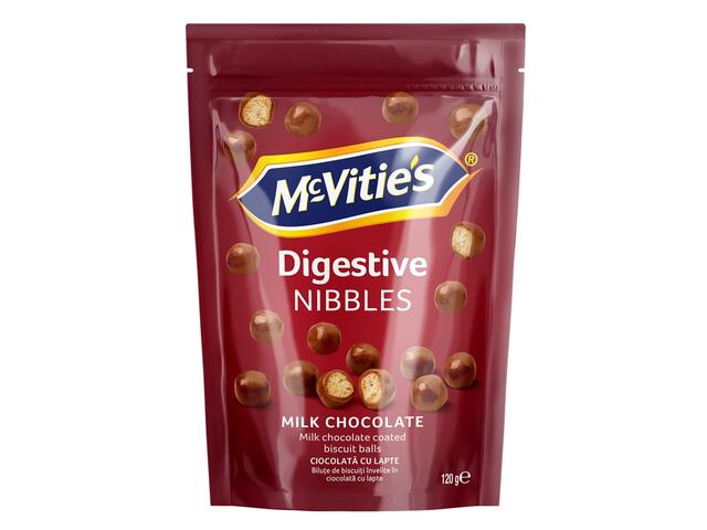 McVitie's perlute  de biscuiti invelite in ciocolata cu lapte 120g