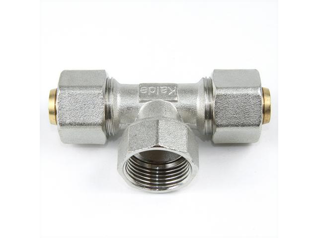 Teu pentru teava multistrat, alama, filet interior, 20 mm x 3/4 inch x 20 mm