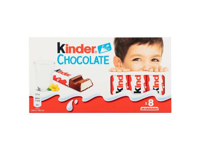 Kinder Chocolate Batoane de ciocolata cu lapte, cu crema de lapte, ambalate individual 100 g