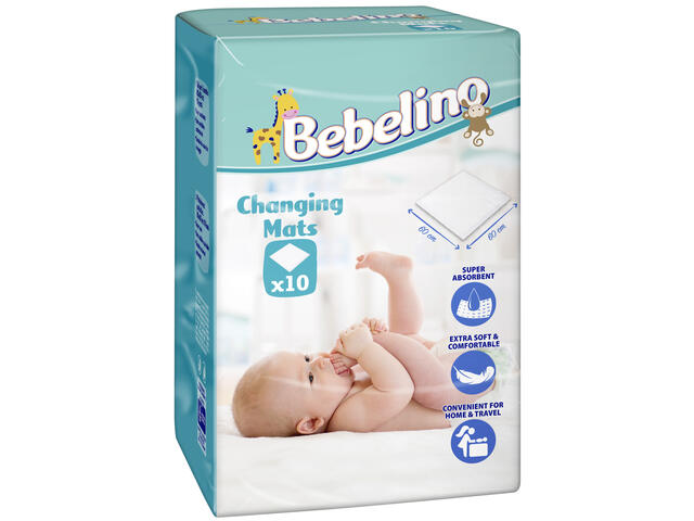 Bebelino Premium Soft & Comfort Aleza pentru schimbat 60 x 60 cm 10 buc