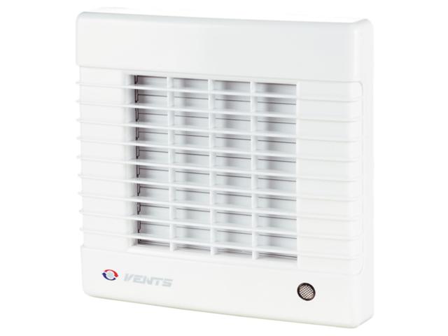 Ventilator de baie Vents, jaluzele automate si timer, D 125 mm, 22 W, 2400 rpm, 185 mc/h, alb