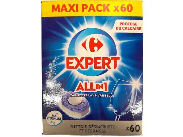 Detergent tablete pentru masina de spalat vase Carrefour Expert 60 bucati  x 17g