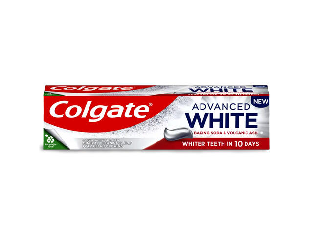 Pasta de dinti pentru albire Colgate Advanced White Baking Soda & Volcanic Ash 100 ML