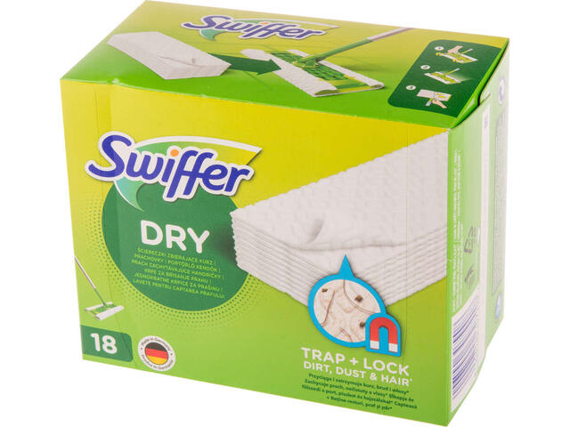 Swiffer lavete uscate pentru captarea prafului de pe pardoseli 18 bucati