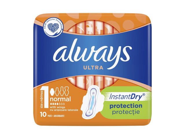 Absorbante Always Ultra Normal, 10 bucati