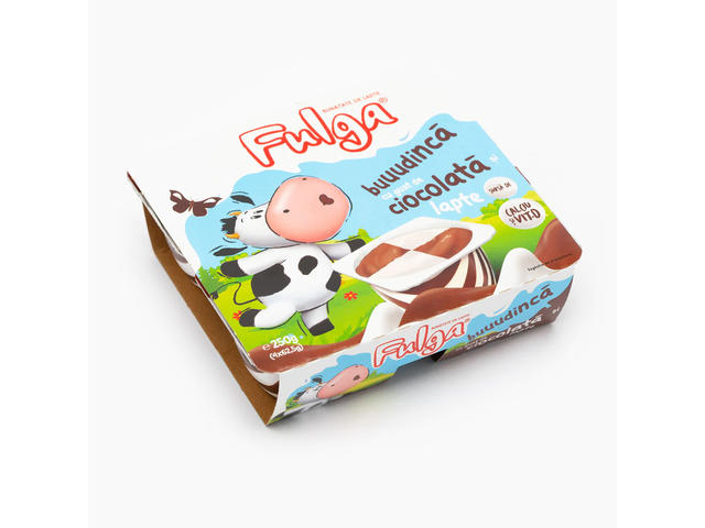 BUDINCA CU GUST DE CIOCOLATA FULGA 4x62.5G