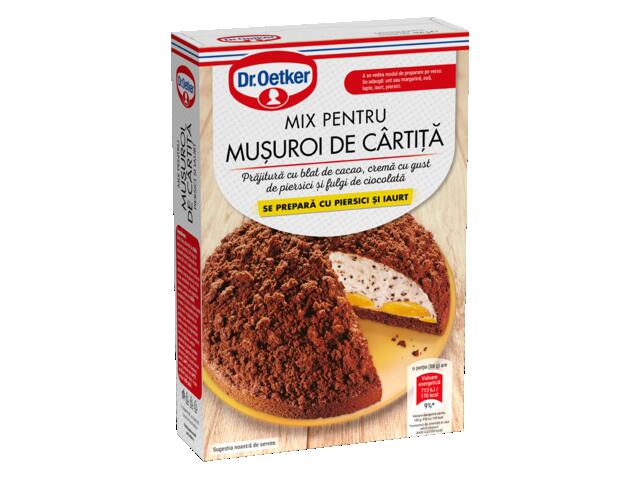 Dr.Oetker Mix pentru prajitura Musuroi de Cartita cu Piersici 366g