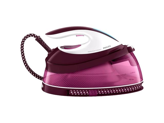 Statie de calcat Philips PerfectCare Compact GC7842/40, 2400 W, talpa Steam Glide, 120 g/min, 400 g abur, 6.5 bari, rezervor 1500 ML, Violet