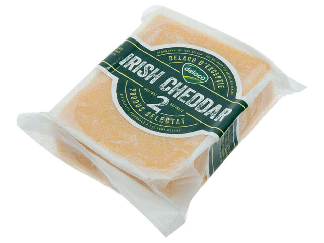 Delaco D Exceptie branza Irish Cheddar 48% grasime 200 g