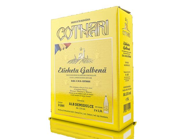 Vin alb demidulce Cotnari, Eticheta Galbena 3 l