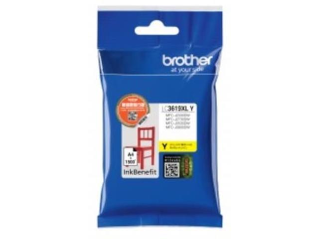 Cartus cerneala Brother LC3619XLY, acoperire 1500 pagini (Galben)