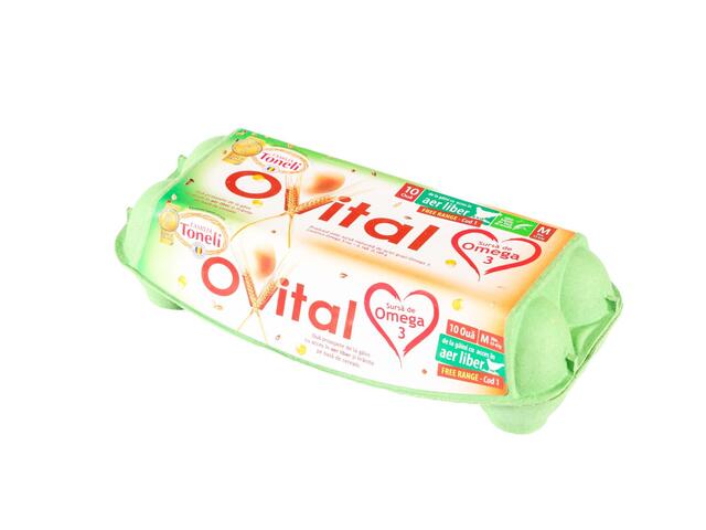 Oua Familia Toneli Ovital Omega 3 De La Gaini Crescute In Aer Liber, Categ. M,  10 Buc.