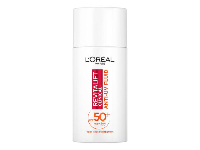 Crema cu textura fluida imbogatita cu Vitamina C protectie foarte ridicata SPF 50+ Revitalift Clinical 50ML