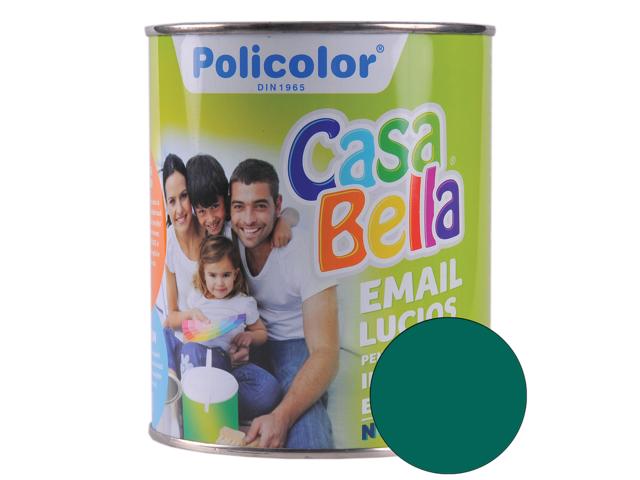 Vopsea alchidica/email Casabella pentru lemn/metal, interior/exterior verde inchis,Ral 6026  0,75 L