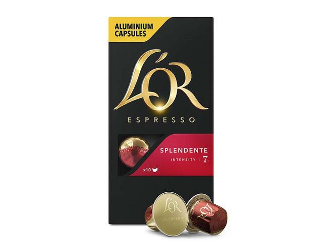 L OR Espresso Splendente intensitate 7 10 bauturi x 40 ml 10 capsule aluminiu 52 g