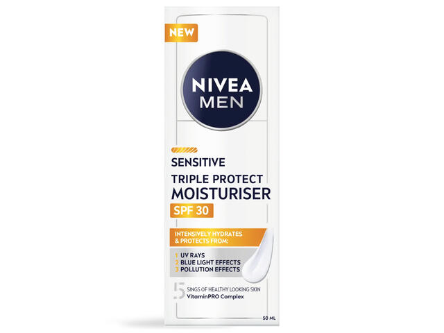 Crema Hidratanta Pentru Fata Nivea Men Sensitive Fps30, 50 Ml