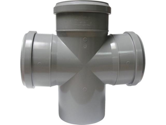 Ramificatie Valrom, PP, gri, 110 x 110 x 110 mm, 87 grade