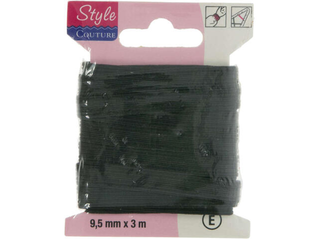 Style Couture elastic flexibil negru 3 m x 9.5 mm