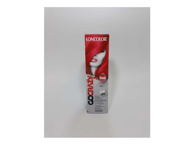 Crema de par coloranta Loncolor Gocrazy semi-permanenta fara amoniac R66 GoRed, 100 ML