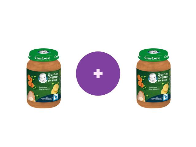 Gerber Bio Legume Cu Vitel Si Cartofi, Piure Bebelusi, De La 6 Luni, 190G, Al 2-lea -30%