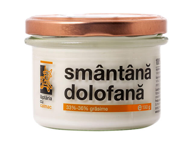 Smantana dolofana Laptaria cu caimac, 33 - 36% grasime, 190 g