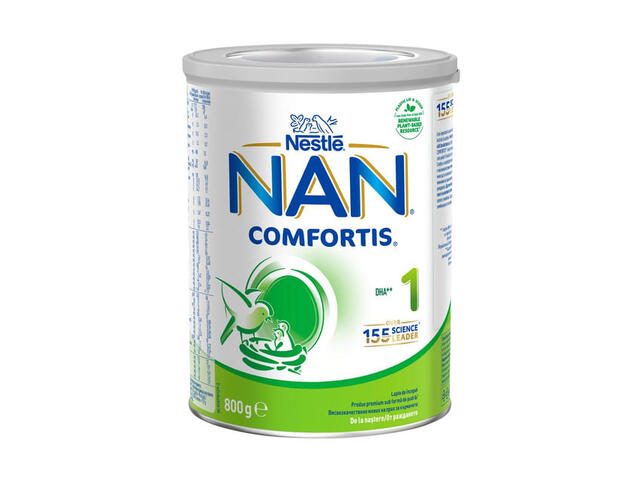 Formula de lapte bebelusi Nestle Nan Comfortis 1, de inceput, 0-6 luni, 800 g