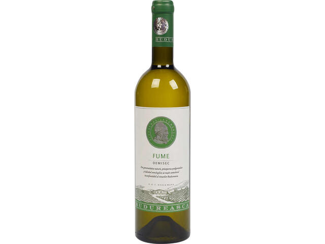 Budureasca Fume vin alb demisec 13% alcool 0.75 l