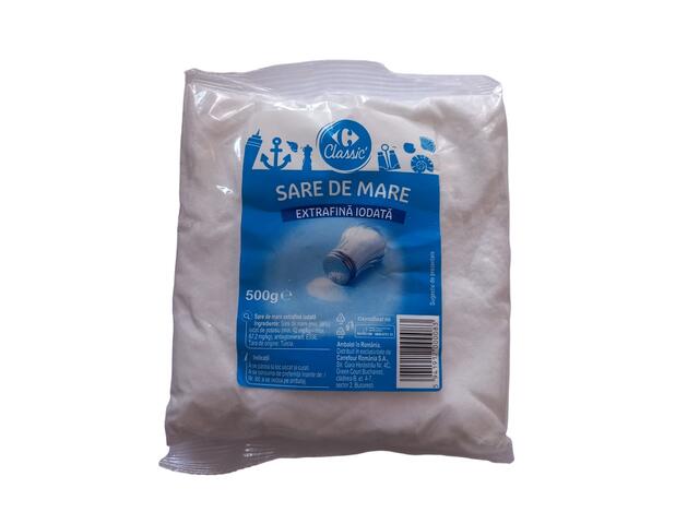 Sare de mare extrafina iodata Carrefour Classic 500g