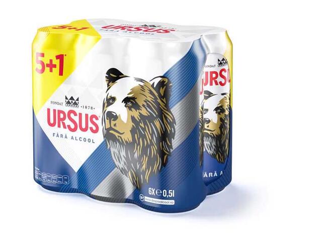 Bere Ursus fara alcool 6x0.5L (5+1)