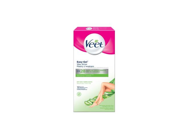 Benzi de Ceară Depilatoare Veet Easy Gel 12 Bucăți