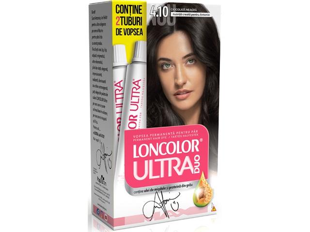 Vopsea de par Loncolor Ultra Max 4.10 ciocolata neagra, 200 ML