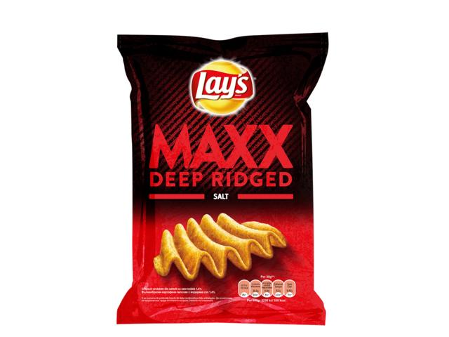 Lay's Maxx chipsuri ondulate din cartofi, cu Sare 130g