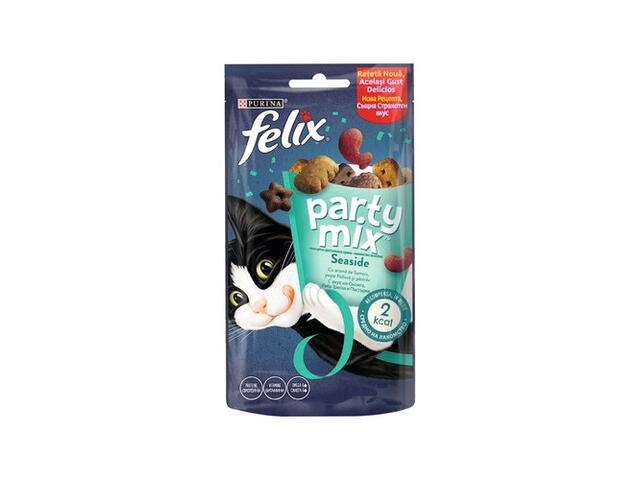 Felix Party mix cu gust de somon,peste pollock si pastrav 60 g