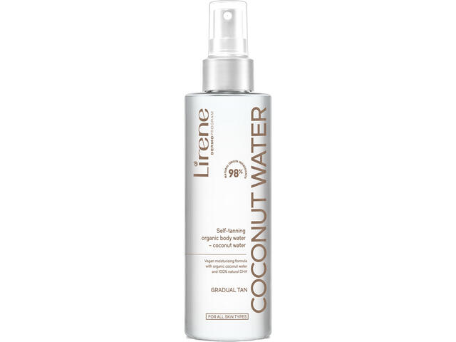 Apa de corp autobronzanta Lirene Coconut Water, 200 ml