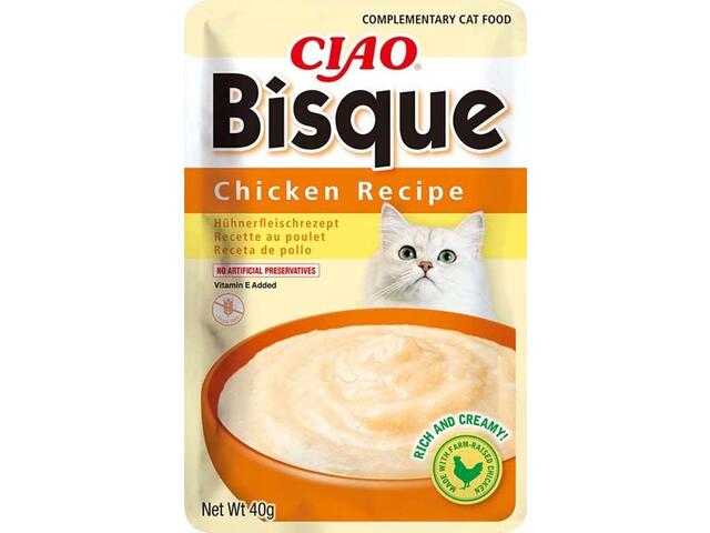 Hrana Umeda Pentru Pisici Inaba Ciao Bisque Pui, 40G