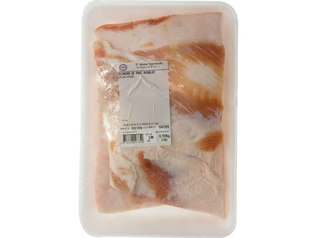 Slanina de porc cu soric ambalat
