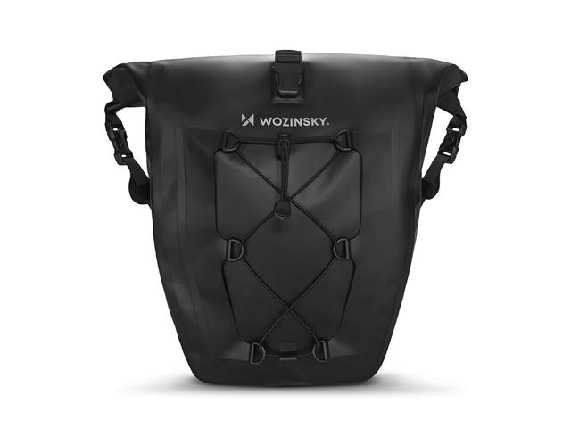 geanta de bicicleta, Wozinsky, rezistenta la apa portbagaj pannier 25l negru, HRT-81688