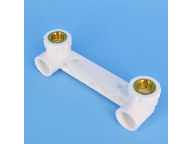 Cot PPR 90° dublu Supratherm, filet interior, 20 mm x 1/2", alb