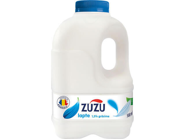 Lapte de consum semidegresat ZuZu, 1.5% grasime, 0.5 l