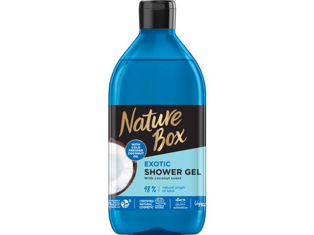 Gel De Dus Nature Box, Piele Revigorata Si Hidratata, Cu Ulei De Cocos 385ML