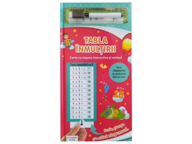 Carte cu clapete interactive si carioca, Litera, Tabla inmultirii