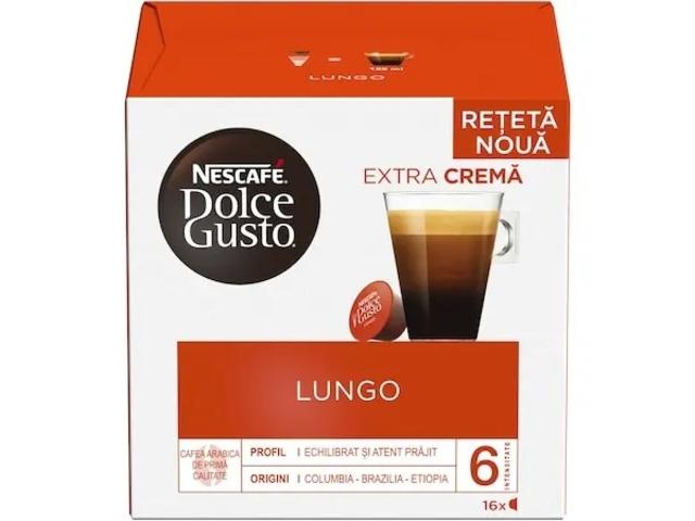 Cafea Capsule Nescafé Dolce Gusto Lungo, 16 Bauturi, 16 Bucati, 104G