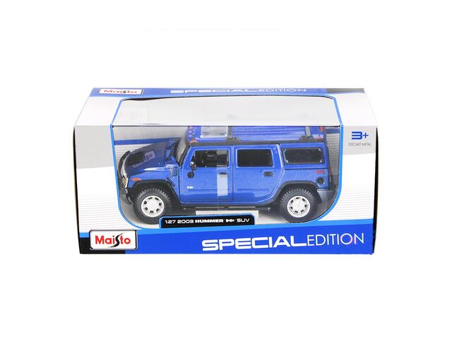 Masinuta Maisto Hummer H2, albastru, 1:27