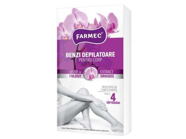 Farmec Benzi depilatoare corp orhidee 14 buc