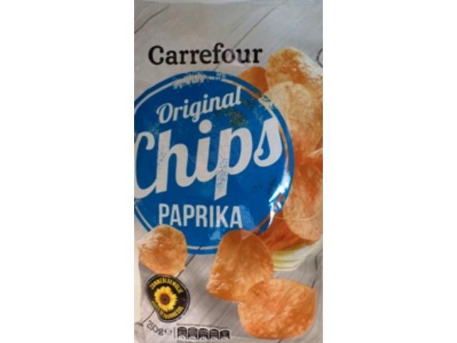 Chips Cu Aroma Paprica 250 g Carrefour