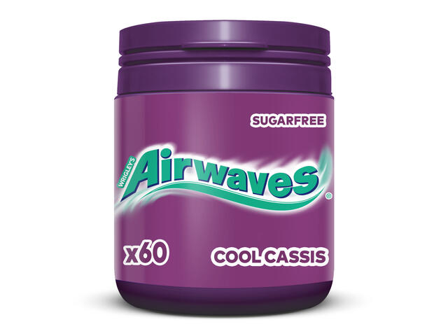 Airwaves Cool Cassis guma de mestecat fara zahar cu arome de mentol si coacaze negre 60 buc 84 g