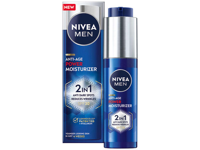 Crema pentru fata 2in1 Nivea MEN Power Anti-Age FPS30 50ML