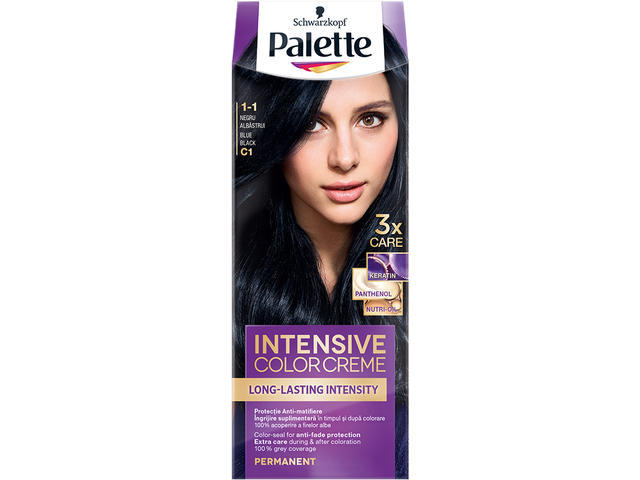 Vopsea De Par Permanenta Palette Intensive Color Creme Metallic Collection C1 (1-1) Negru Albastrui