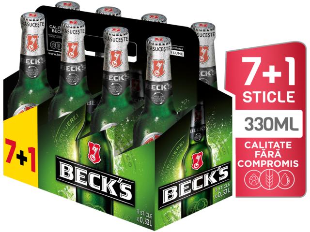 Bere Blonda Beck's 8X0.33L(7+1)